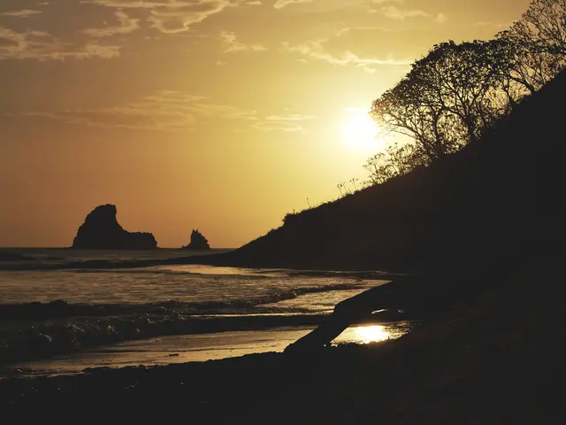 Enchanting pink-sanded beach nestled within the Balearic Islands offers sunny bliss